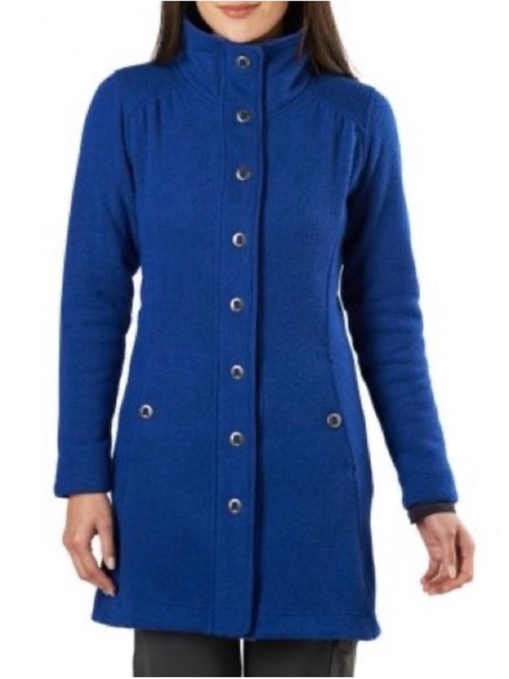 Kuhl Blue Savina Alpaca Sweater Trench Coat size XL